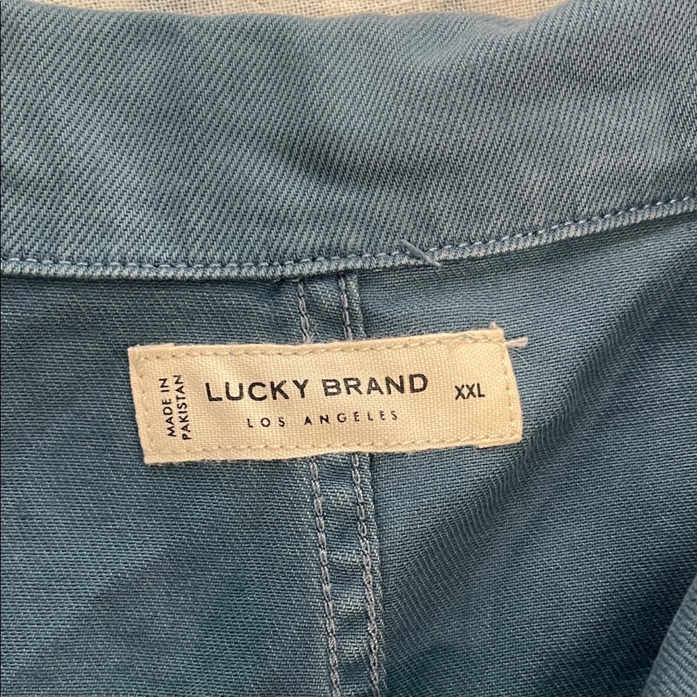 Lucky Brand Sleeveless Denim Romper Shorts XXL - Picture 2 of 13